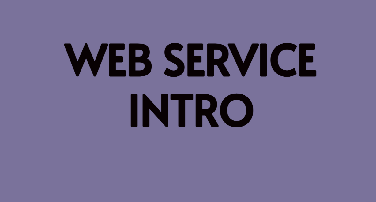 WEB SERVICES INTRO
