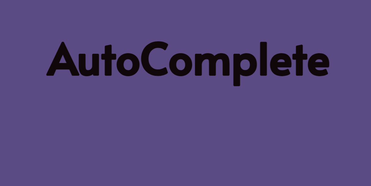 AutoComplete