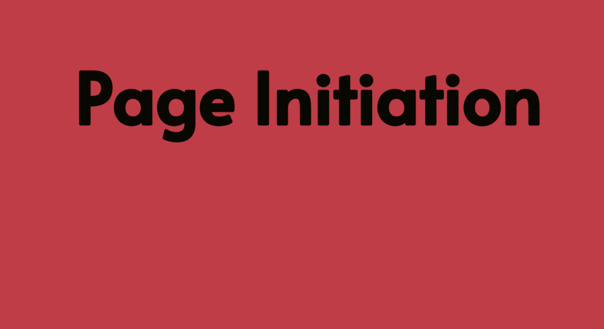 Page Initiation